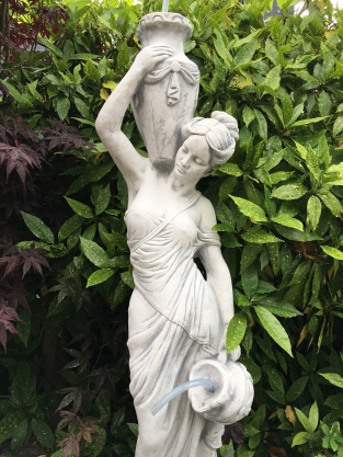 Statue Woman with Water Jugs and Water Spout - 135 cm - Stone